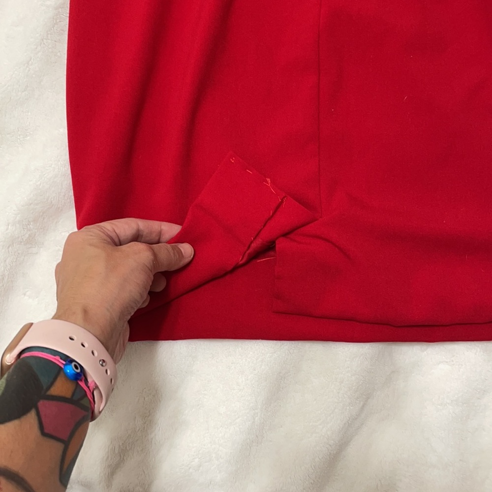 Red bodycon semi formal dress - Picture 3 of 4